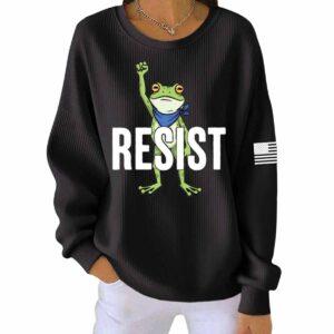 Portland Frog Resist Waffle Sweater Portland Frog Resist Waffle Sweater