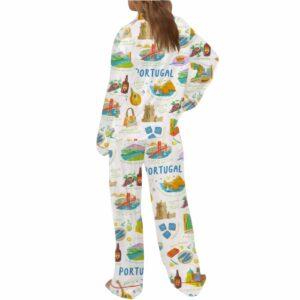 Portugal Vacation Silky Satin Pajama Set 1 Portugal Vacation Silky Satin Pajama Set
