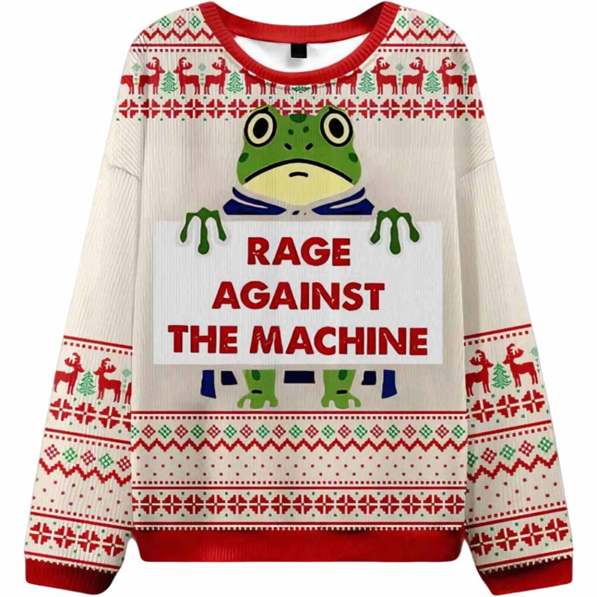 Rage Against The Machine Ugly Christmas Sweater Rage Against The Machine Ugly Christmas Sweater