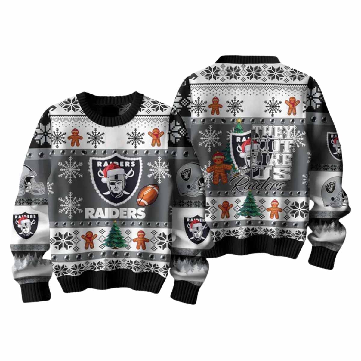 Raiders They Not Like Us Ugly Christmas Sweater Raiders They Not Like Us Ugly Christmas Sweater