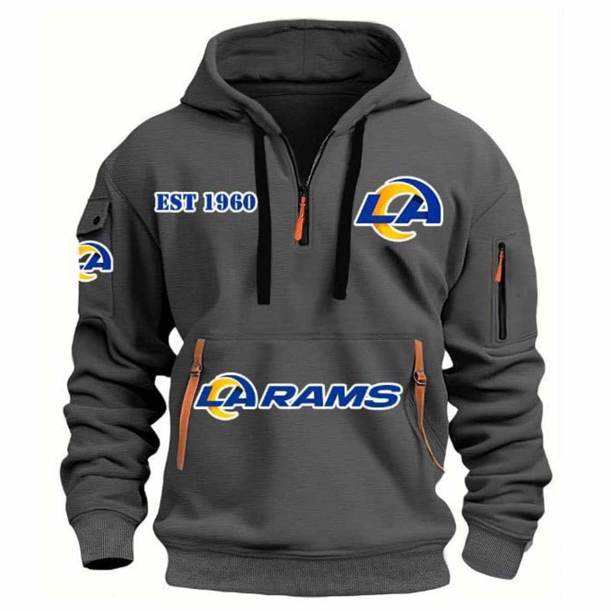 Rams EST 1960 Quarter Zip Hoodie Rams EST 1960 Quarter Zip Hoodie