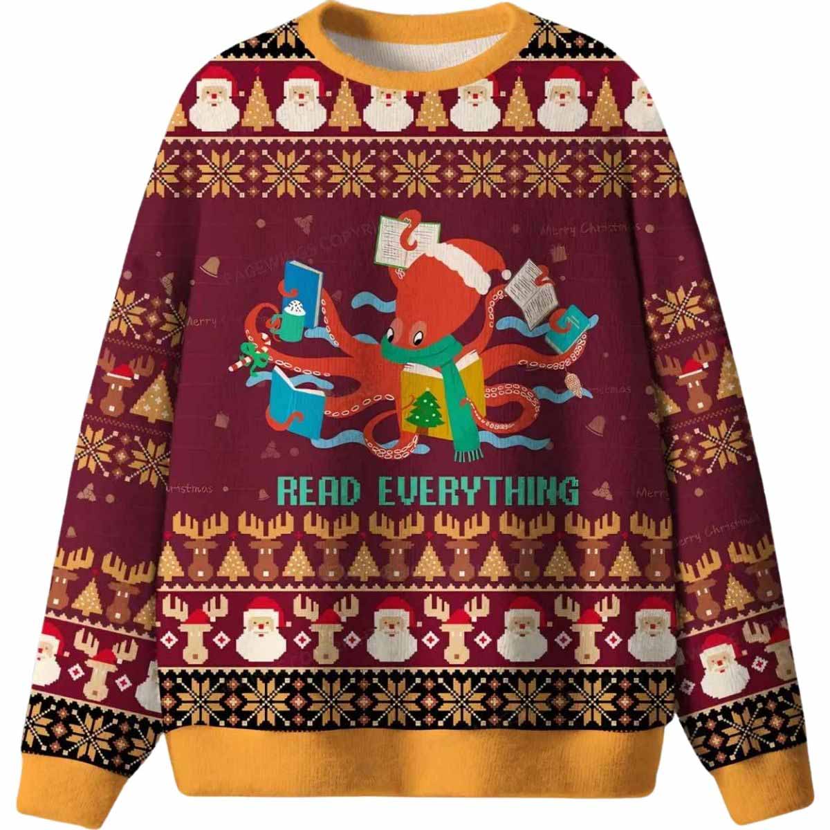 Read Everything Ugly Christmas Sweater Read Everything Ugly Christmas Sweater