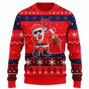 Red Sox Dabbing Santa Claus Ugly Christmas Sweater Red Sox Dabbing Santa Claus Ugly Christmas Sweater
