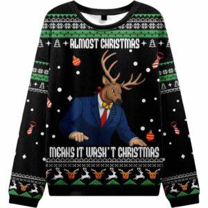 Reindeer Man Funny Ugly Christmas Sweater Reindeer Man Funny Ugly Christmas Sweater