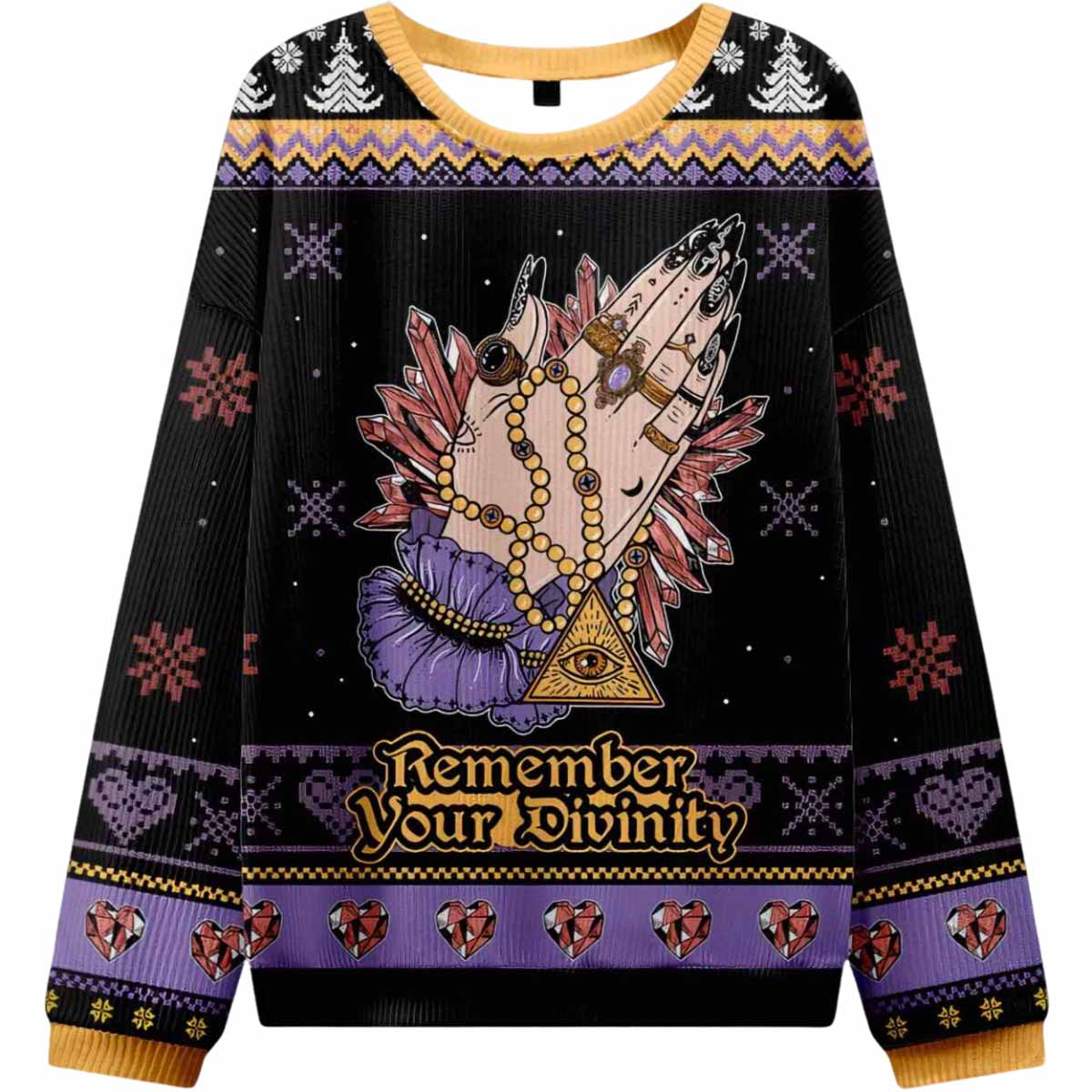 Remember Your Divinity Ugly Christmas Sweater Remember Your Divinity Ugly Christmas Sweater