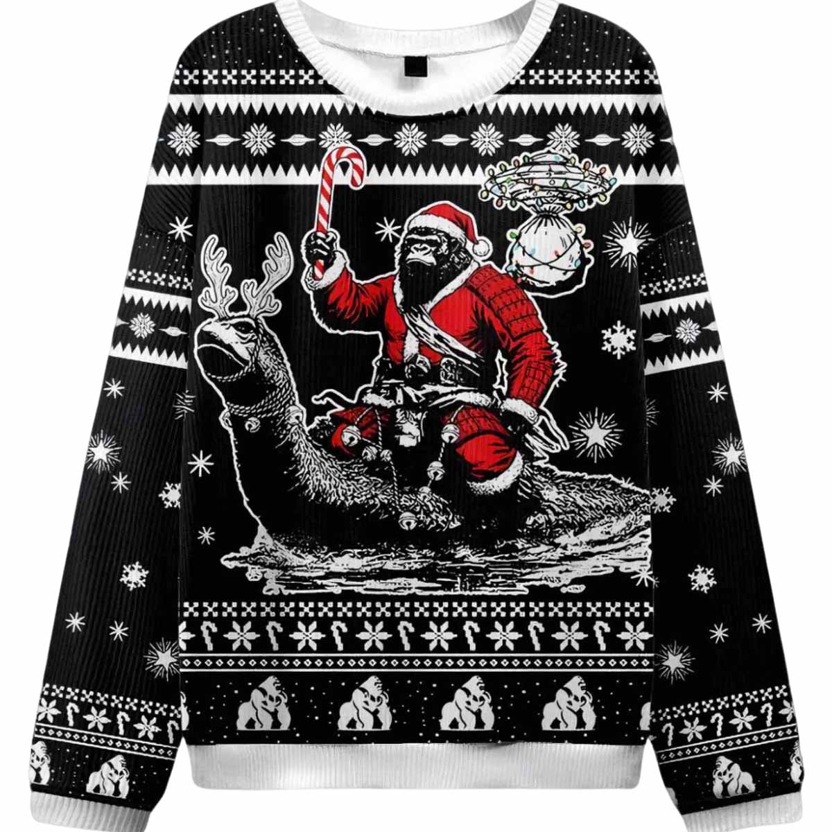 Samurai Bigfoot Ugly Christmas Sweater Samurai Bigfoot Ugly Christmas Sweater