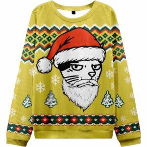 Santa Cat Funny Ugly Christmas Sweater