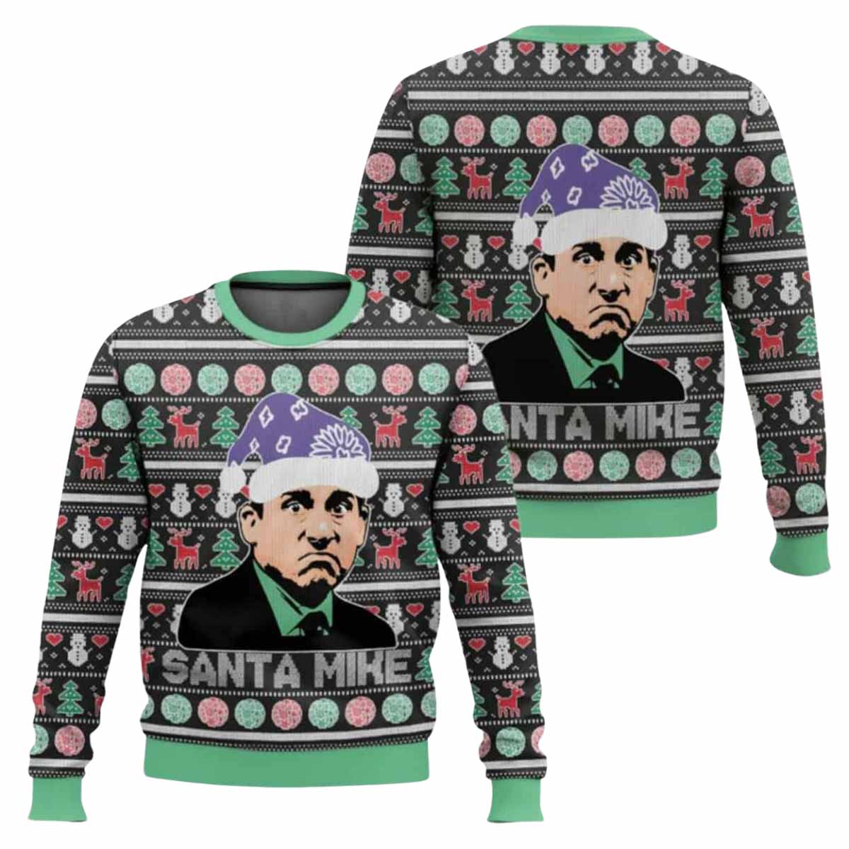 Santa Mike Scott The Office Ugly Christmas Sweater Santa Mike Scott The Office Ugly Christmas Sweater