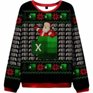 Santa With Excel In Ugly Christmas Sweater