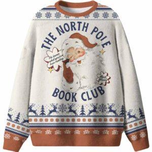Santas The North Pole Book Club Ugly Christmas Sweater Santas The North Pole Book Club Ugly Christmas Sweater