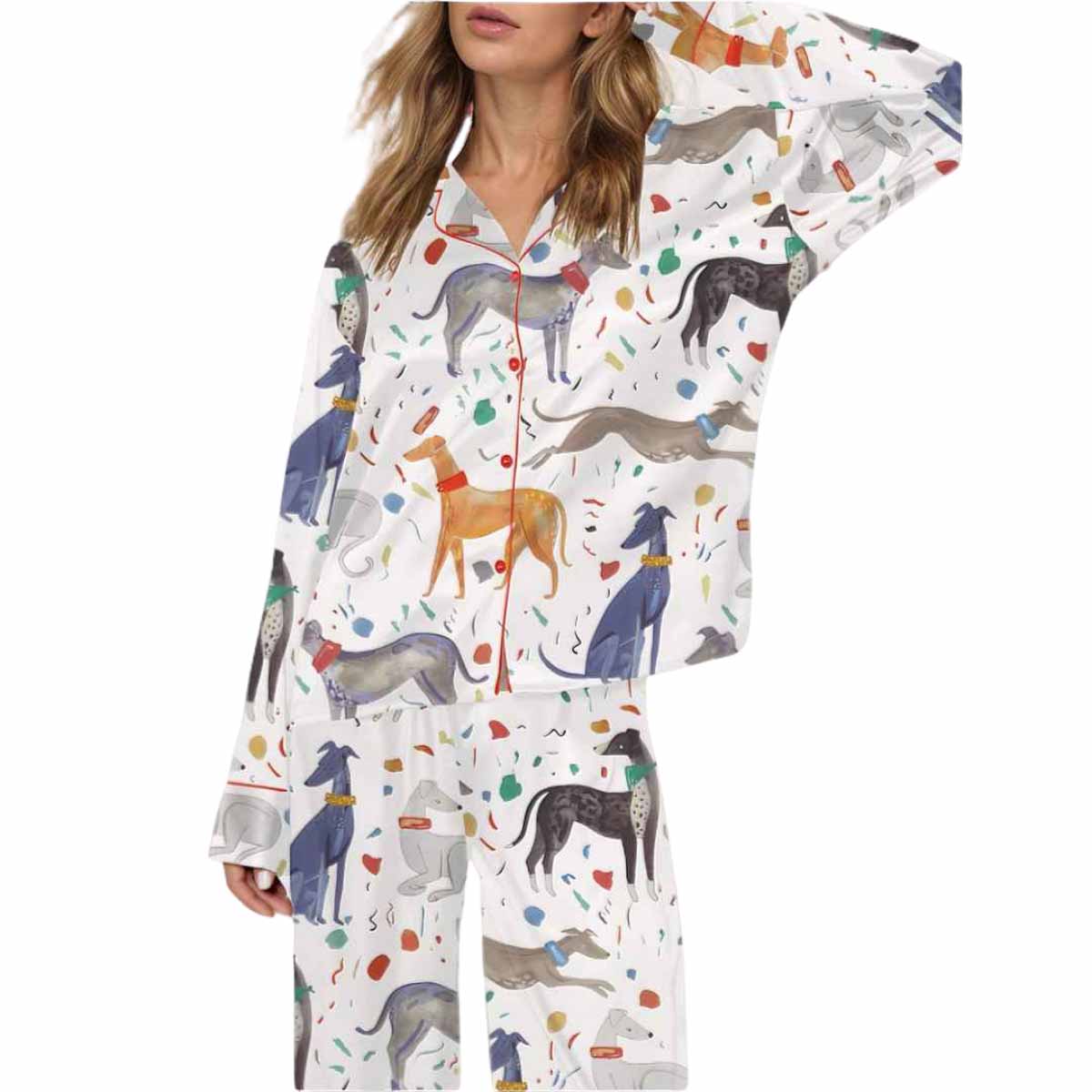 Sighthound Silky Satin Pajama Set Sighthound Silky Satin Pajama Set