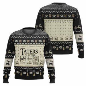 Snowy Night Taters Potatoes The Lord Of The Rings Ugly Christmas Sweater