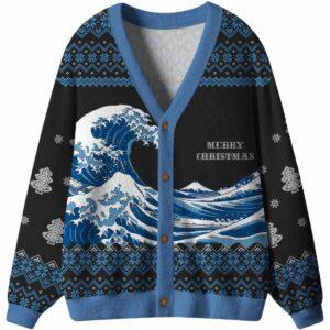 The Joyful Holiday Wave Ugly Cardigan Sweater The Joyful Holiday Wave Ugly Cardigan Sweater