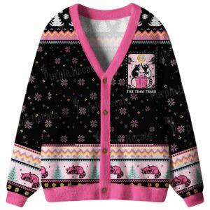 The Team Trash Opossum Ugly Cardigan Sweater