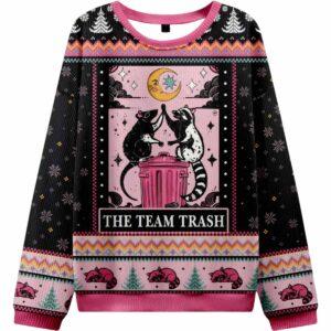 The Team Trash Opossum Ugly Christmas Sweater The Team Trash Opossum Ugly Christmas Sweater