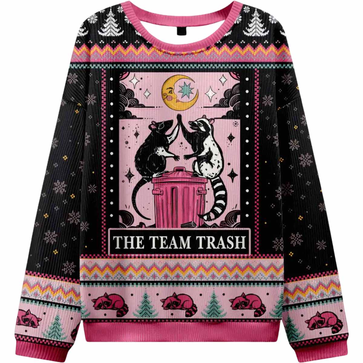 The Team Trash Opossum Ugly Christmas Sweater The Team Trash Opossum Ugly Christmas Sweater
