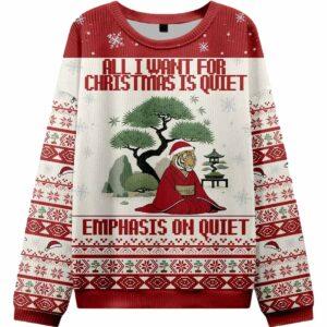 Tiger Peaceful Ugly Christmas Sweater
