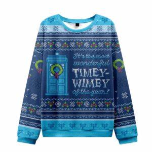 Timey Wimey Ugly Christmas Sweater