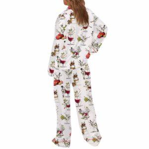 Tipsy Snowman Silky Satin Pajama Set