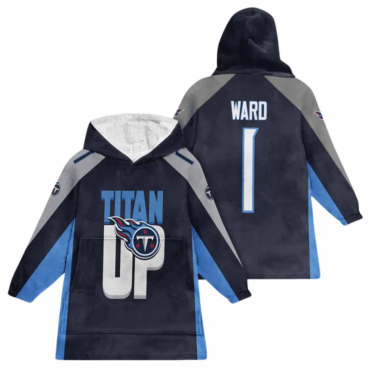 Titan Up Tennessee Football Ward 1 Unisex Blanket Hoodie Titan Up Tennessee Football Ward 1 Unisex Blanket Hoodie