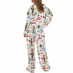 Vintage Christmas Nutcracker Silky Satin Pajama Set