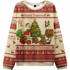 Wild Holiday Animal Party Ugly Christmas Sweater Wild Holiday Animal Party Ugly Christmas Sweater