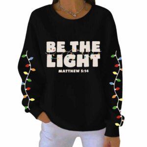 Women's Be The Light Matthew Christmas Print Casual Sweatshirt
