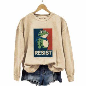 Women's Portland Frog Printed Sweatshirt 1 Women's Portland Frog Printed Sweatshirt