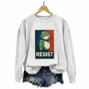 Women's Portland Frog Printed Sweatshirt 2 Women's Portland Frog Printed Sweatshirt
