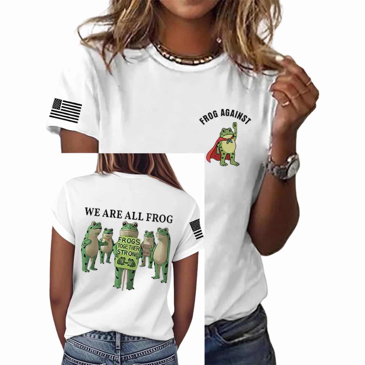 Women's Portland We Are All Frog Resist Short Sleeve T Shirt Women's Portland We Are All Frog Resist Short Sleeve T-Shirt