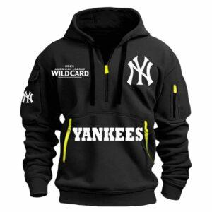 Yankees 2025 AL Wild Card Quarter Zip Hoodie 2 Yankees 2025 AL Wild Card Quarter Zip Hoodie