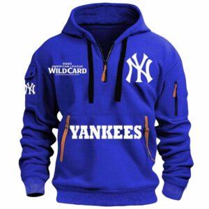 Yankees 2025 AL Wild Card Quarter Zip Hoodie 1 Yankees 2025 AL Wild Card Quarter Zip Hoodie