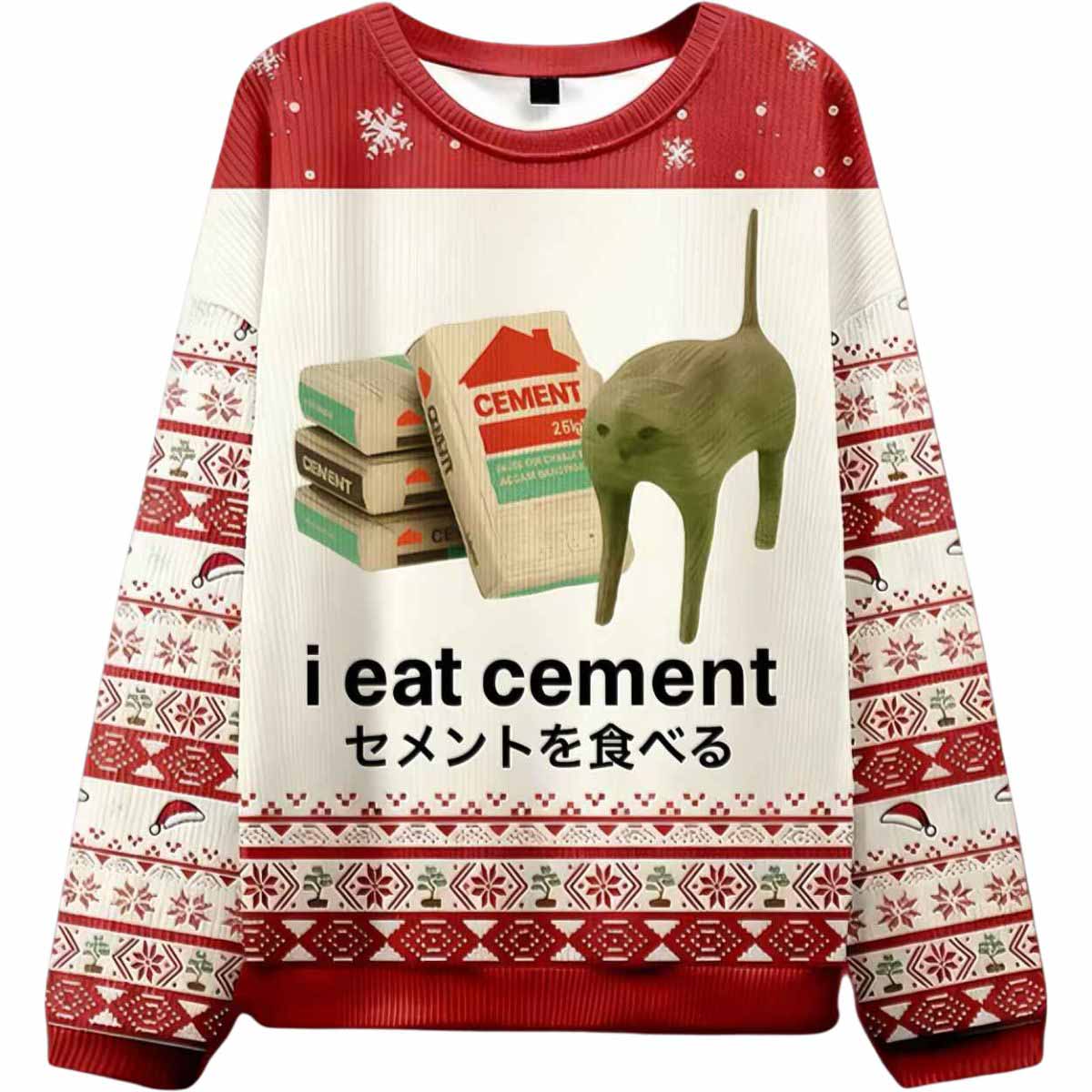l Eat cement Ugly Christmas Sweater l Eat cement Ugly Christmas Sweater
