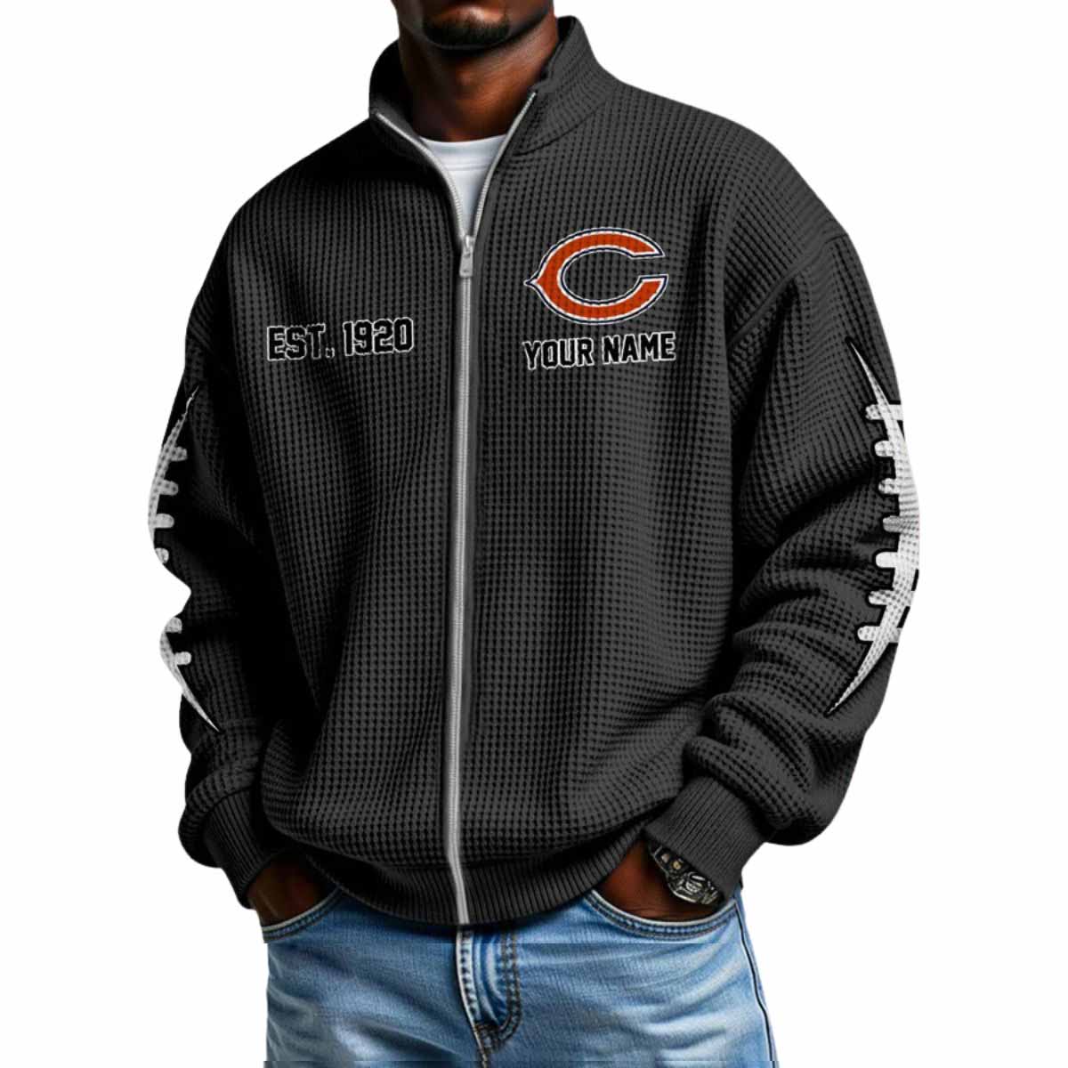 2025 Bears Est 1920 Waffle Zip Sweatshirt 2025 Bears Est 1920 Waffle Zip Sweatshirt