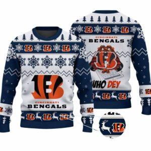 2025 Bengals Who Dey Ugly Christmas Sweater 1 2025 Bengals Who Dey Ugly Christmas Sweater