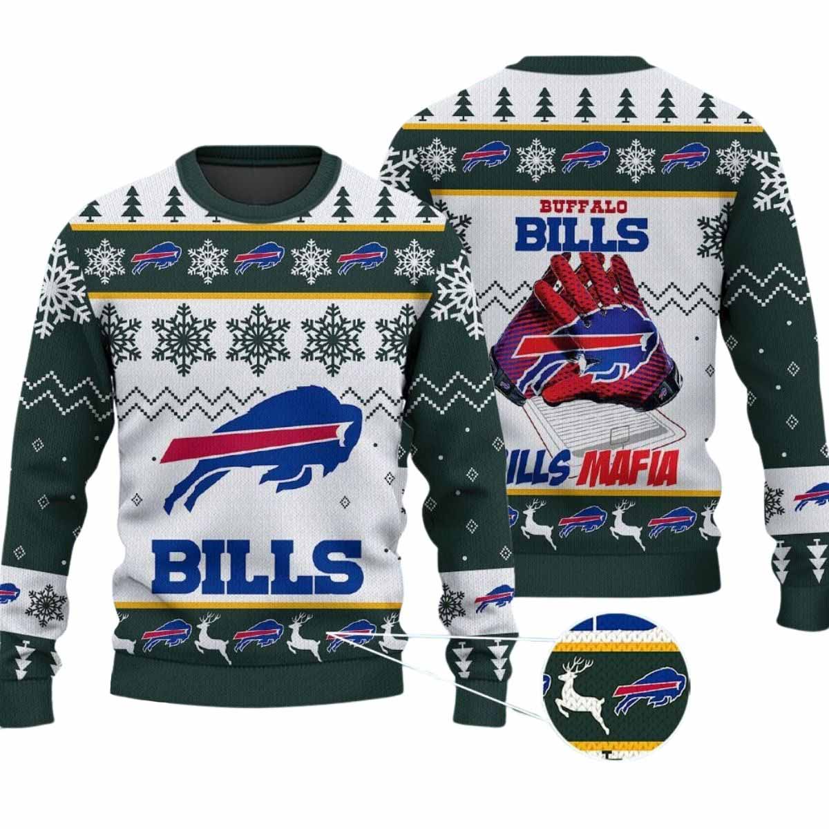 2025 Bills Mafia Christmas Ugly Sweater 2025 Bills Mafia Christmas Ugly Sweater