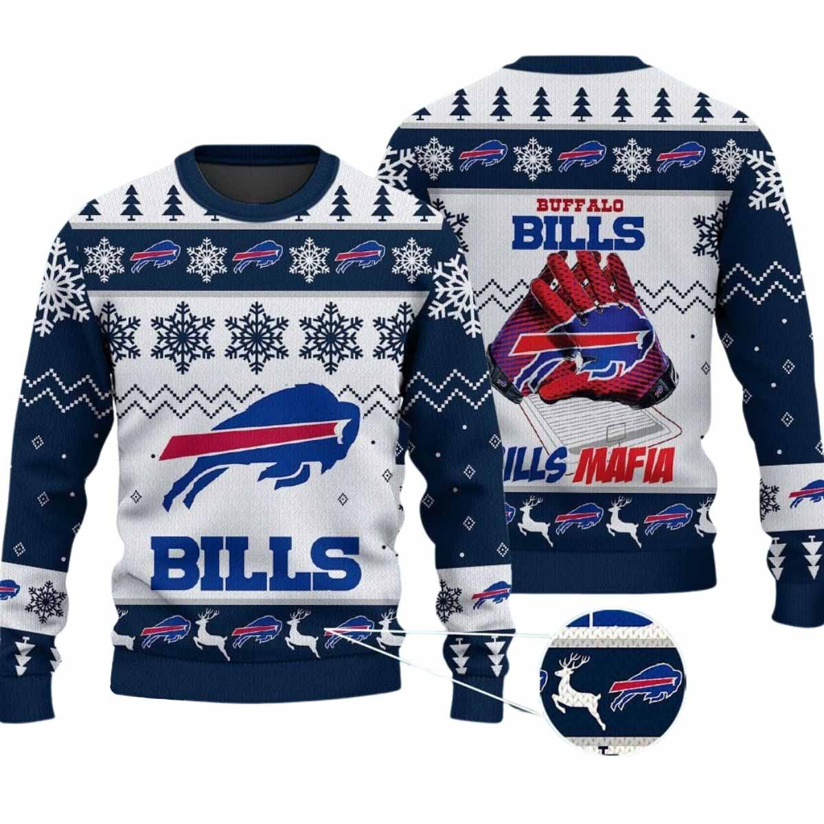 2025 Bills Mafia Christmas Ugly Sweater 2025 Bills Mafia Christmas Ugly Sweater