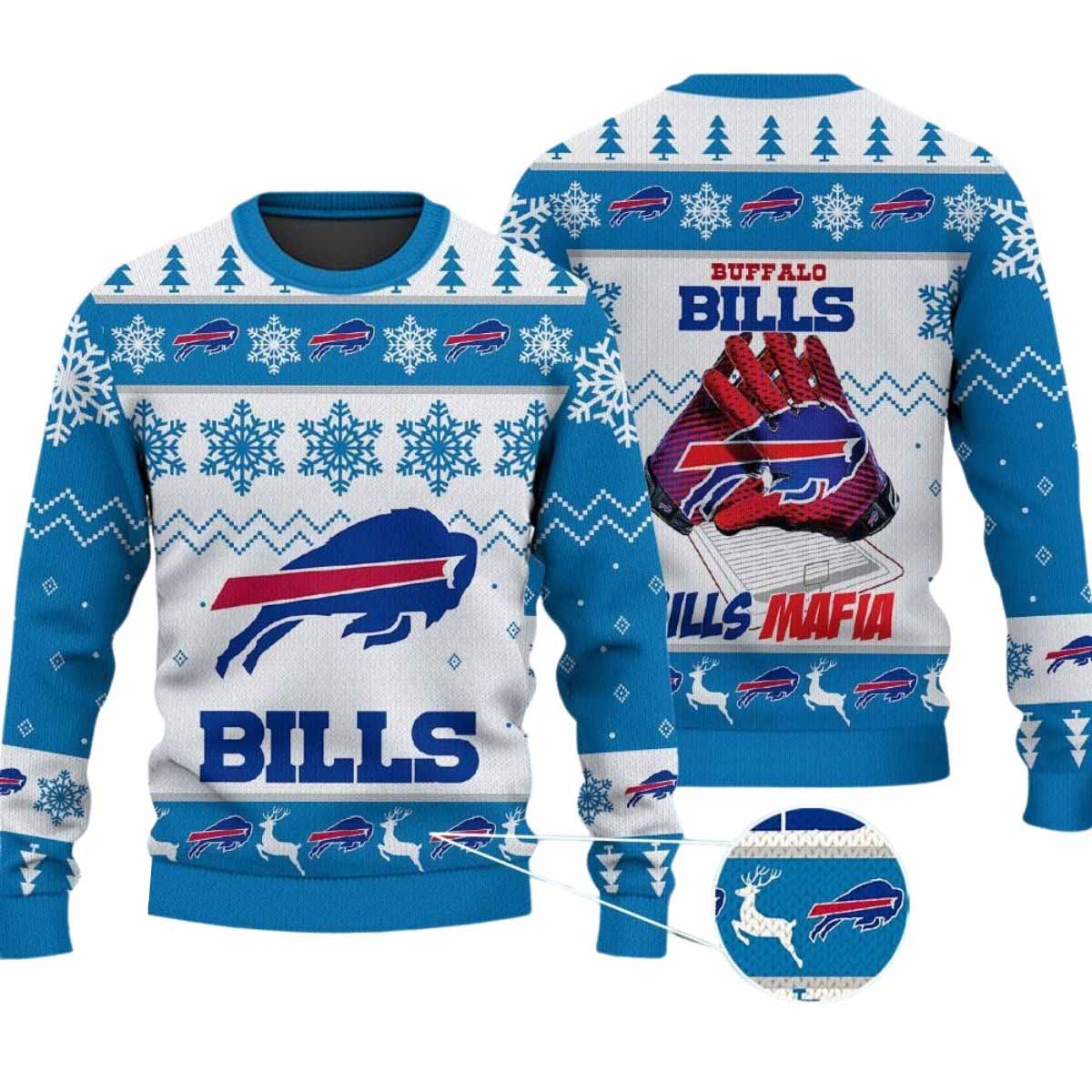 2025 Bills Mafia Christmas Ugly Sweater 2025 Bills Mafia Christmas Ugly Sweater