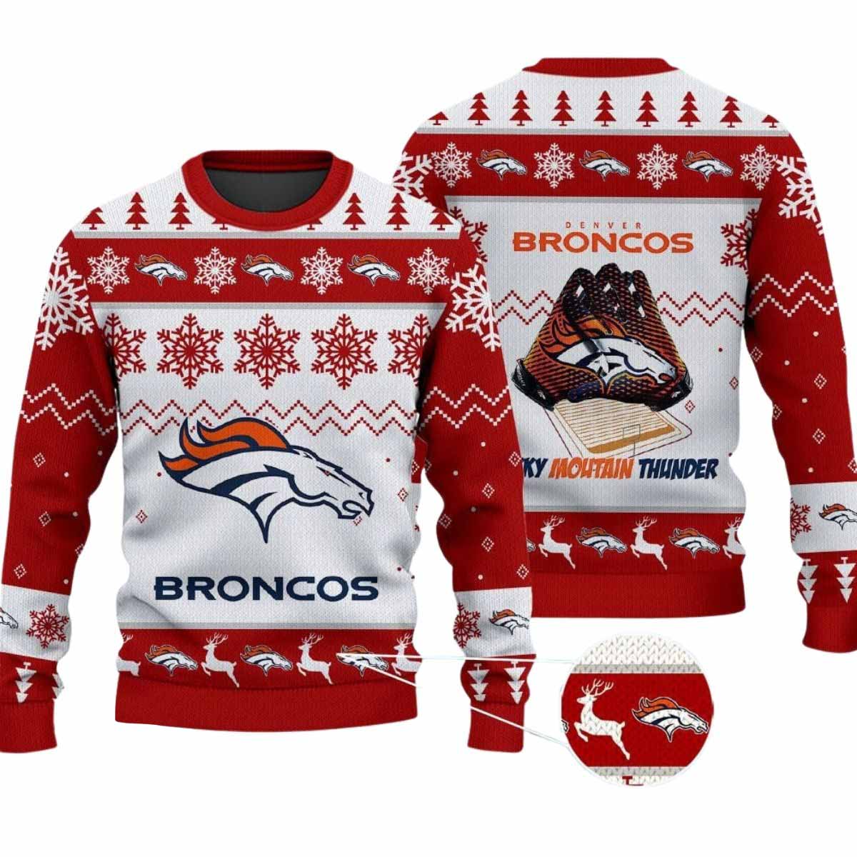 2025 Broncos Rocky Mountain Thunder Christmas Ugly Sweater 2025 Broncos Rocky Mountain Thunder Christmas Ugly Sweater