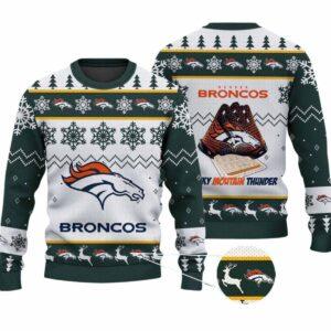2025 Broncos Rocky Mountain Thunder Christmas Ugly Sweater 3