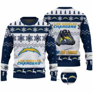 2025 Chargers Hold The Charge Ugly Christmas Sweater 1 2025 Chargers Hold The Charge Ugly Christmas Sweater