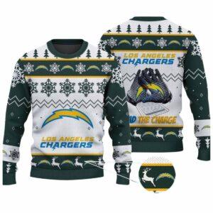 2025 Chargers Hold The Charge Ugly Christmas Sweater