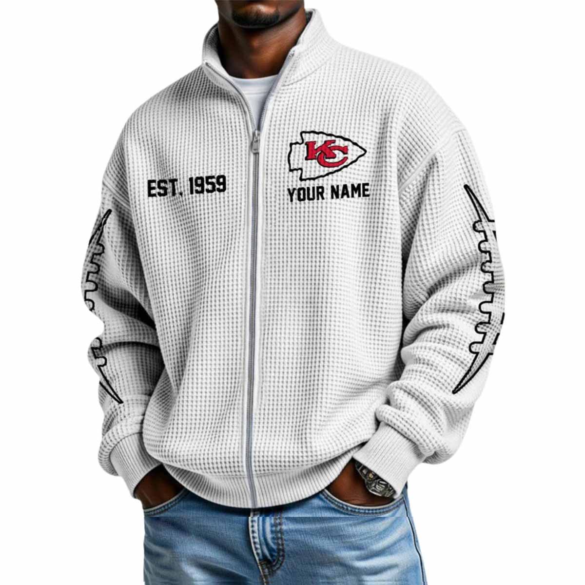 2025 Chiefs Est 1959 Waffle Zip Sweatshirt 2025 Chiefs Est 1959 Waffle Zip Sweatshirt