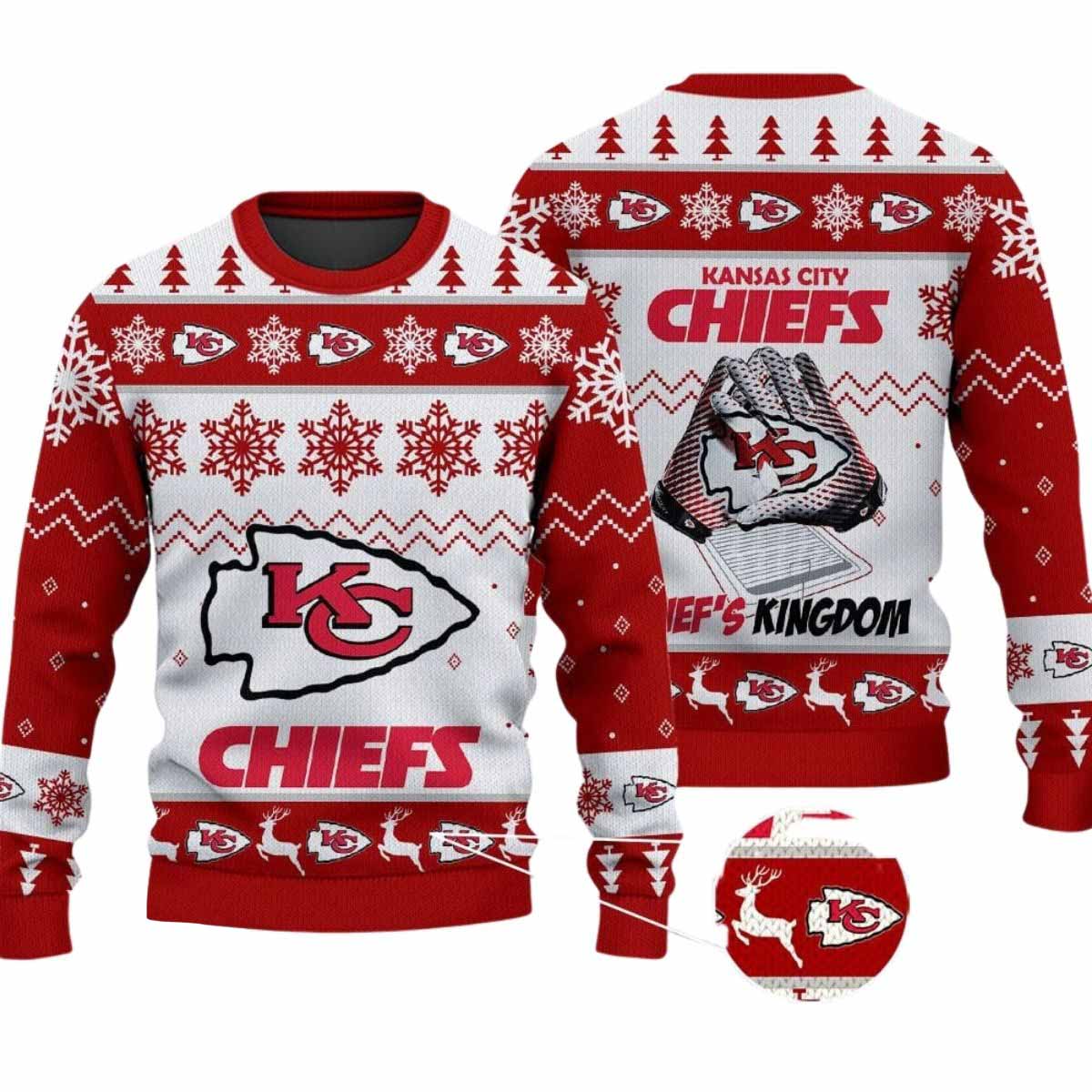 2025 Chiefs Kingdom Christmas Ugly Sweater 2025 Chiefs Kingdom Christmas Ugly Sweater
