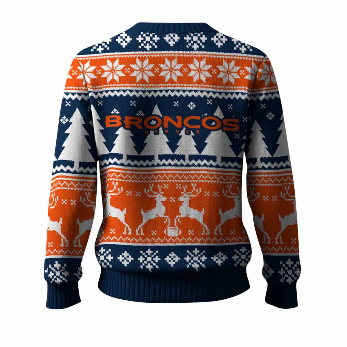 2025 Christmas Broncos Reindeer Football Ugly Sweater 2025 Christmas Broncos Reindeer Football Ugly Sweater