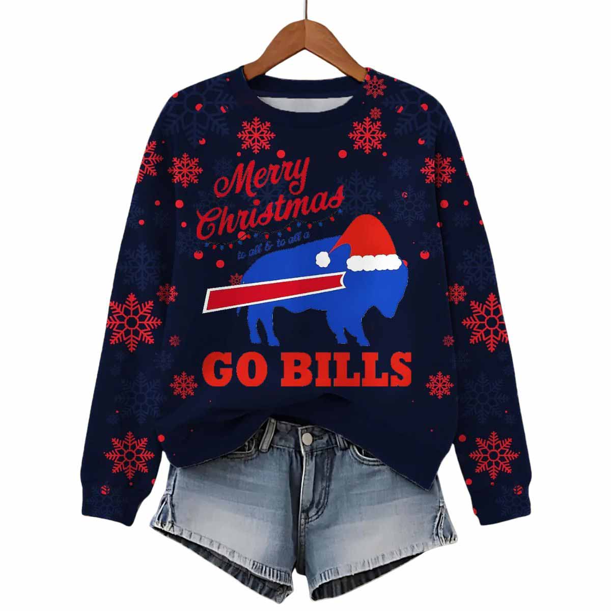 2025 Christmas Go Bills Printed Sweatshirt 2025 Christmas Go Bills Printed Sweatshirt