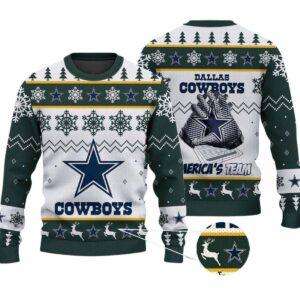 2025 Cowboys America's Team Christmas Ugly Sweater 2 2025 Cowboys America's Team Christmas Ugly Sweater