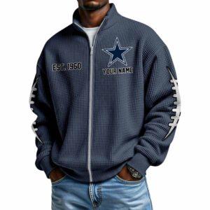 2025 Cowboys Est 1960 Waffle Zip Up Sweatshirt