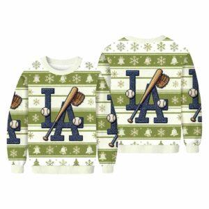 2025 Dodgers LA Baseball Ugly Christmas Sweater