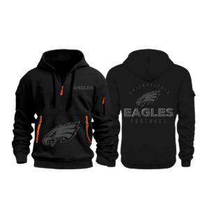 2025 Eagles Back In Black Quarter Zip Hoodie 2025 Eagles Back In Black Quarter Zip Hoodie